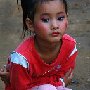 Cambodia Siem Reap - girl with rouged cheeks