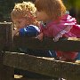 USA - Stony Brook NY - kids looking at flowers