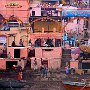 India - Varanasi - on the Ganges at sunset