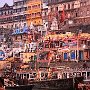 India - Varanasi on the Ganges at sunset